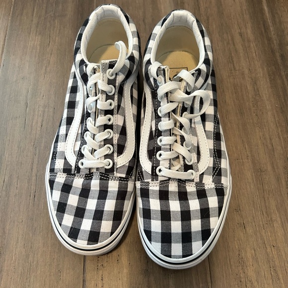 NWOT Black and White Checkered Vans - Picture 2 of 3